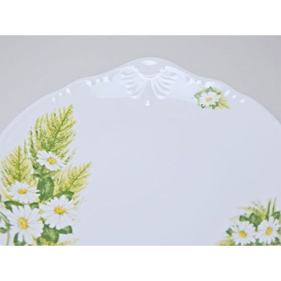 Talíř koláčový 27 cm, Thun 1794, karlovarský porcelán, CONSTANCE 80262 kopretiny