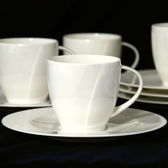 Coffee cup and saucer, Achat Diamant UNI, Tettau Porcelain