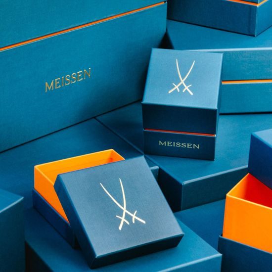 Mug "The Original" 500 ml, Christmas red-gold decor, Meissen porcelain