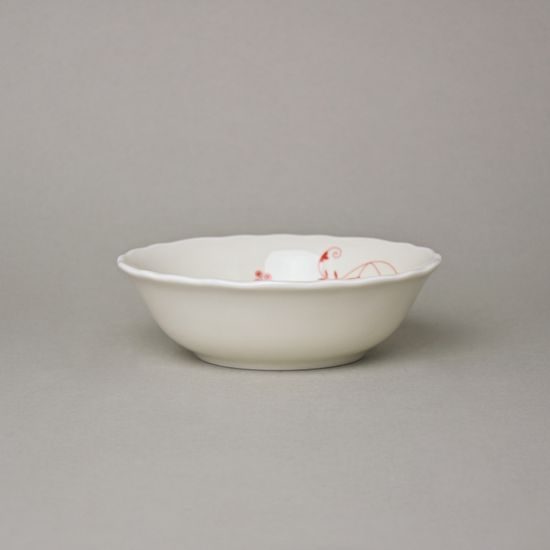 Miska kompotová 14 cm, cibulák ECO červený na ivory, Český porcelán a.s.