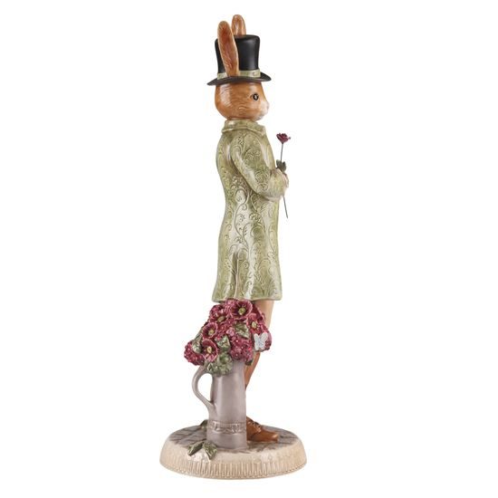 Figurka Pan Zajíček 16,5 / 16,5 / 50 cm, kamenina, Goebel