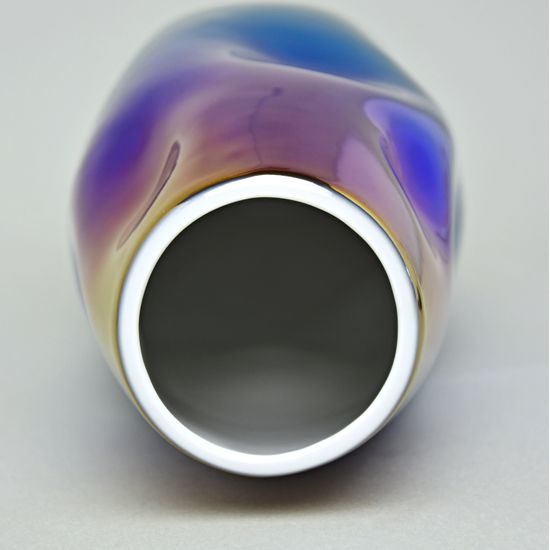 Váza Titan Colours 34 cm, Modrá, porcelán Goldfinger