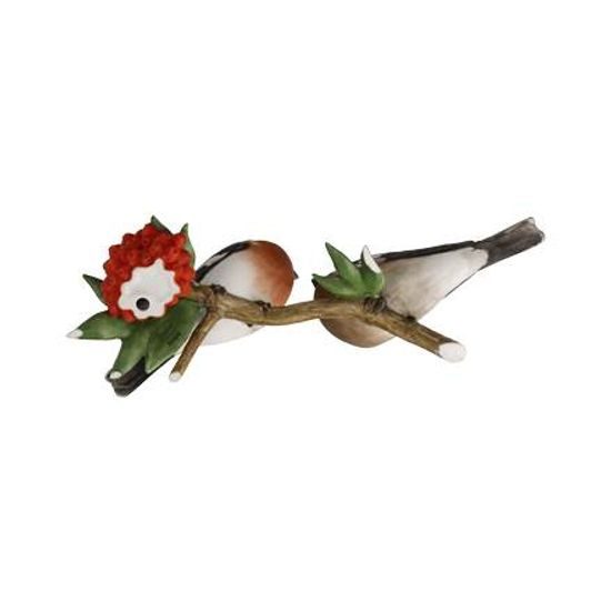 Bullfinch couple 23,5 / 8,5 / 11 cm, biscuit porcelain, Goebel