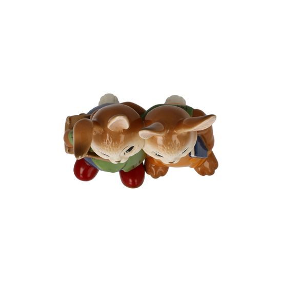 Rabbit figurine School Friends 10 / 6.5 / 12cm, stoneware, Goebel