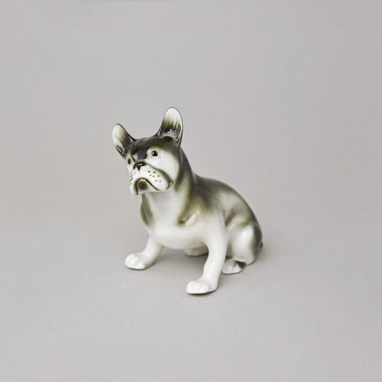 Buldok 13 x 7,5 x 12 cm, Luxor, Porcelánové figurky Duchcov, 2.j.