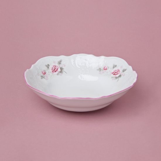 Růžová linka: Miska 19 cm, Thun 1794, karlovarský porcelán, BERNADOTTE růžičky