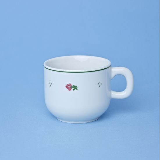 Cup 180 ml, red flowers + green, Benedikt 1882