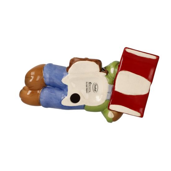 Rabbit figurine with a book 12.5 / 7 / 8.5cm, stoneware, Goebel