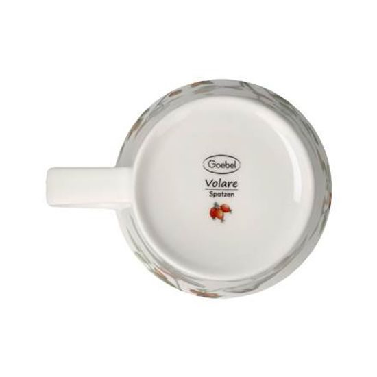 Hrnek 350 ml vrabci na šípku 9,5 cm, jemný kostní porcelán, Goebel