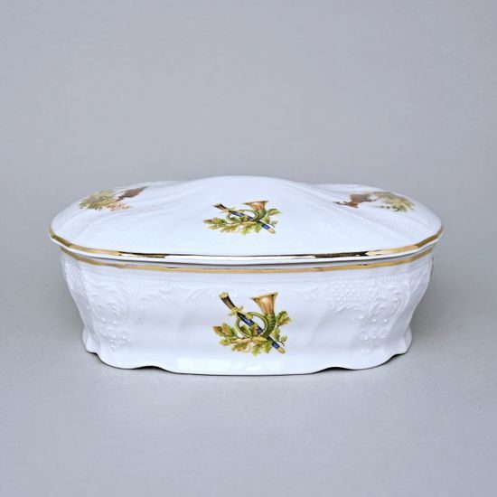 Candy jar 2,1 l, Thun 1794, Carlsbad Porcelain, BERNADOTTE Hunting