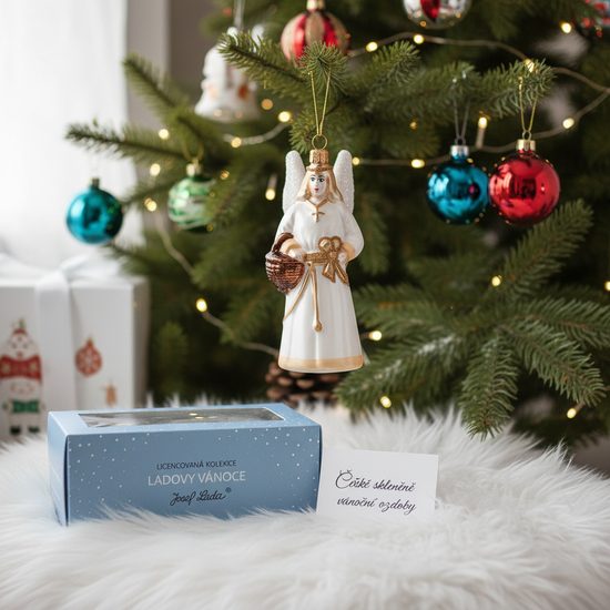 Vánoční ozdoba závěsná "Anděl" Josefa Lady, Glassor