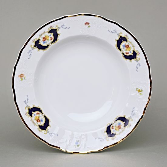 Talíř hluboký 23 cm, Thun 1794, karlovarský porcelán, BERNADOTTE erbíky