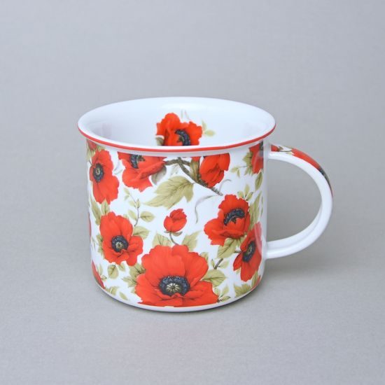 Hrnek Tina Fantazie, Vlčí máky, 380 ml, velký, Český porcelán a.s.