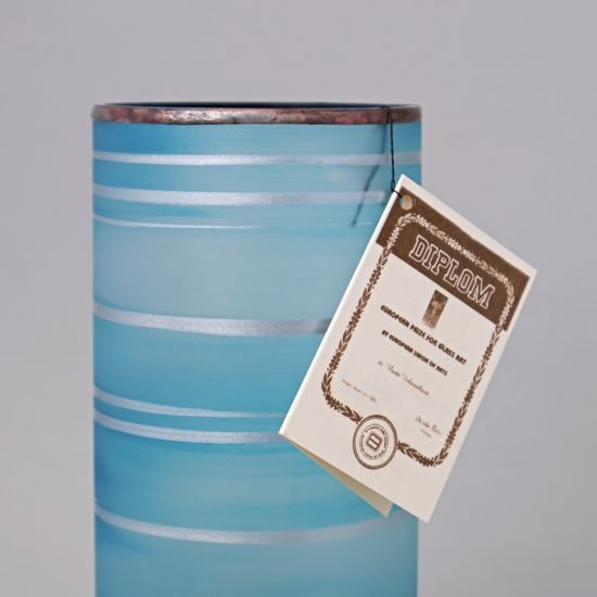 Studio Miracle: Váza Plážová romance (s oblinou dole), 26 cm, ruční dekorace Vlasta Voborníková