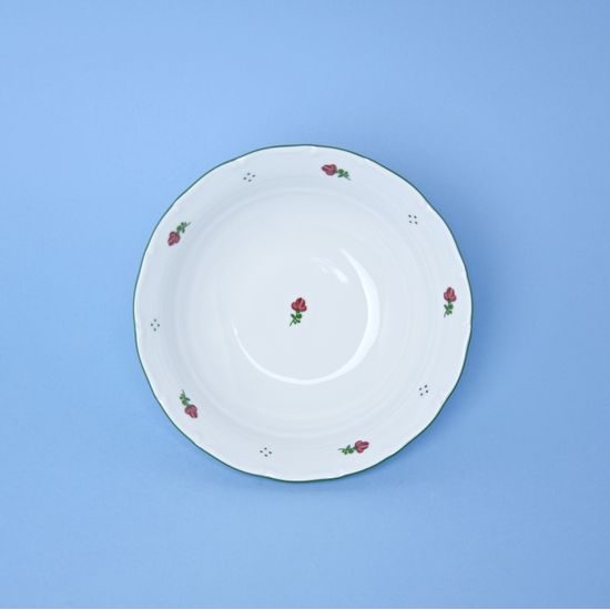 Miska 17 cm, Verona červený kvítek + zelená, G. Benedikt 1882