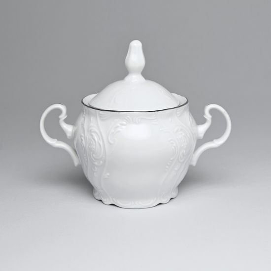 Víčko k cukřence 300 ml, Thun 1794, karlovarský porcelán, BERNADOTTE platina