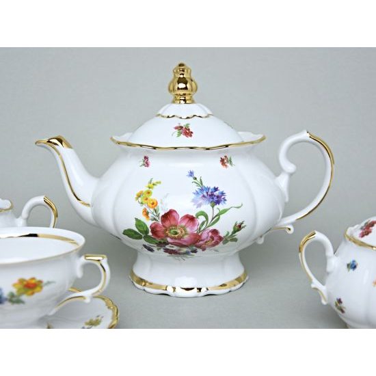 Čajová souprava pro 6 osob, Aristokrat, porcelán QueensCrown