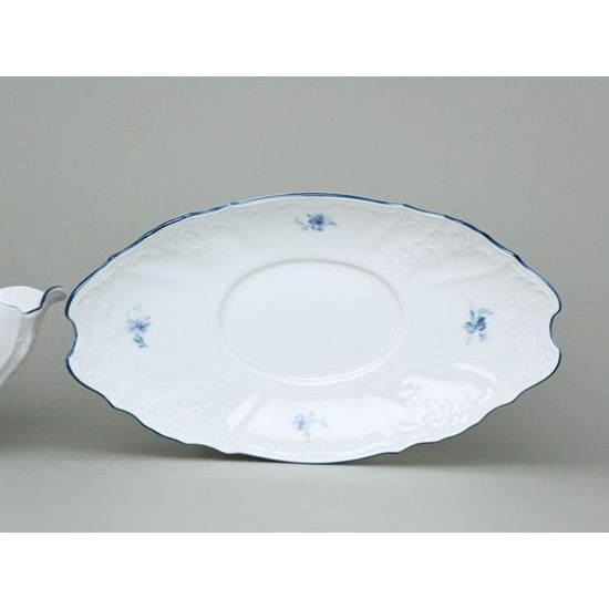 Sauce bowl with underbowl 0,5 l, Thun 1794 Carlsbad porcelain, BERNADOTTE blue flower