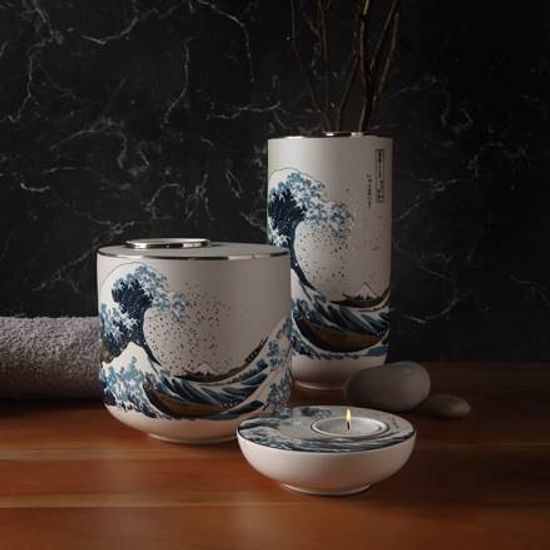 Váza Velká vlna, 16 / 16 / 16 cm, porcelán, K. Hokusai, Goebel