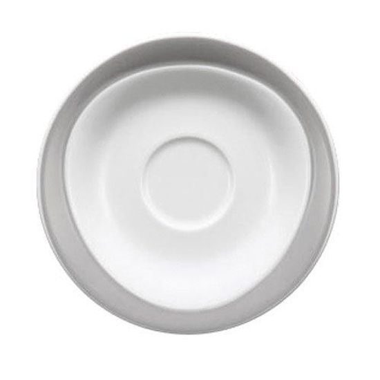 Tea cup and saucer, Trio 23613 Stone Grey, Seltmann Porcelain