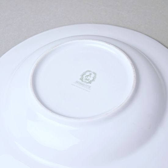 Talíř hluboký 23 cm, Thun 1794, karlovarský porcelán, BERNADOTTE házenka