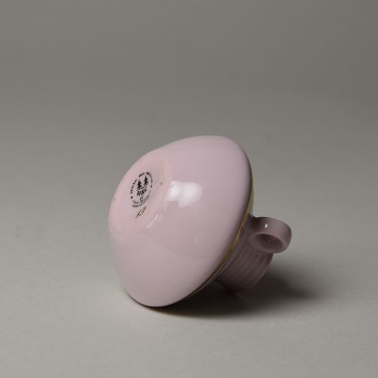 Vázička mini 4,5 cm suvenýr, Růžový porcelán z Chodova