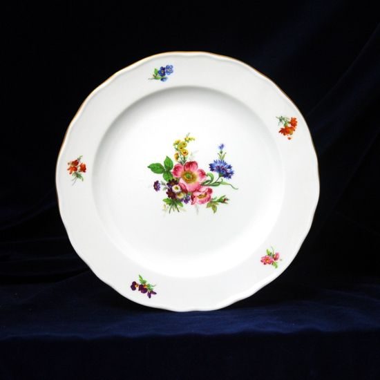 Talíř mělký 24 cm, zlatá linka, Harmonie, Český porcelán a.s.