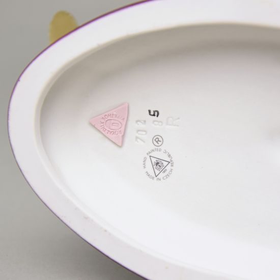 Tanečnice s hadem 17 x 10 x 23 cm, Purpur, Porcelánové figurky Duchcov