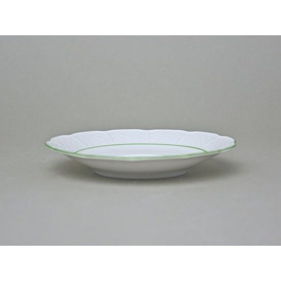 7047703: Saucer 135 mm, Thun 1794, karlovarský porcelán, NATÁLIE light green lines