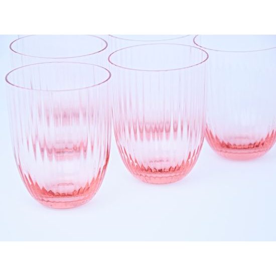 Crystal Glasses Tumbler 200 ml, Set of 6 pcs., Rosalin - Sponde, Kvetna 1794 Glassworks