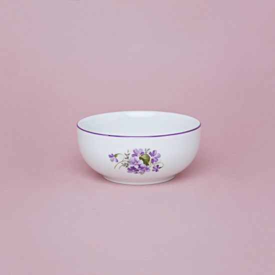 Miska hladká vysoká 13,2 cm, fialky, Český porcelán a.s.