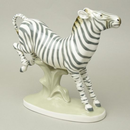Zebra 29,5 x 25,5 x 11,5 cm, Luxor, Porcelánové figurky Duchcov (2.j.)