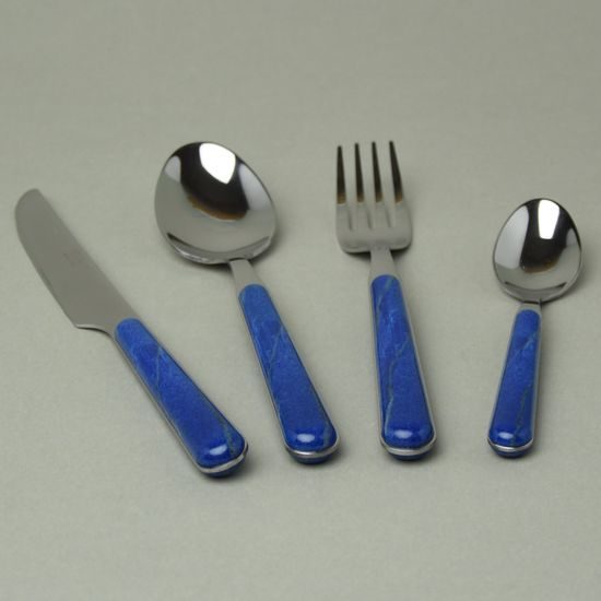 Sada příborů 24 dílná, modrý pískový dekor 18001, NEVA