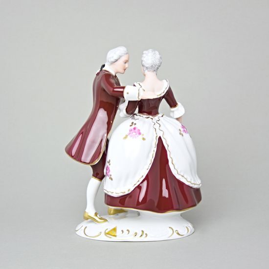 Couple Rococo 16 x 10,5 x 22 cm, Purple, Porcelain Figures Duchcov