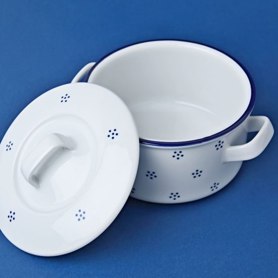 Soup cup / kettle 500 ml with handles and lid, Valbella decor, G. Benedikt 1882