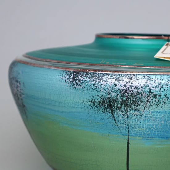 Studio Miracle: Váza Prales (nízká), 16 cm, ruční dekorace Vlasta Voborníková
