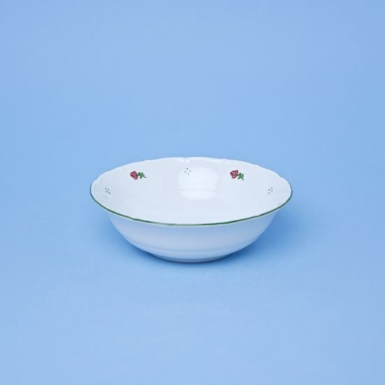 Miska 17 cm, Verona červený kvítek + zelená, G. Benedikt 1882