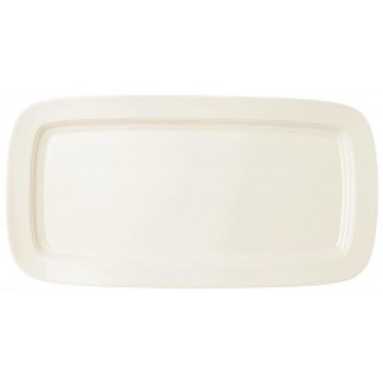 Cake platter rectangular 36,5 x 19 cm, Saphir Diamant uni 3, Tettau Porcelain