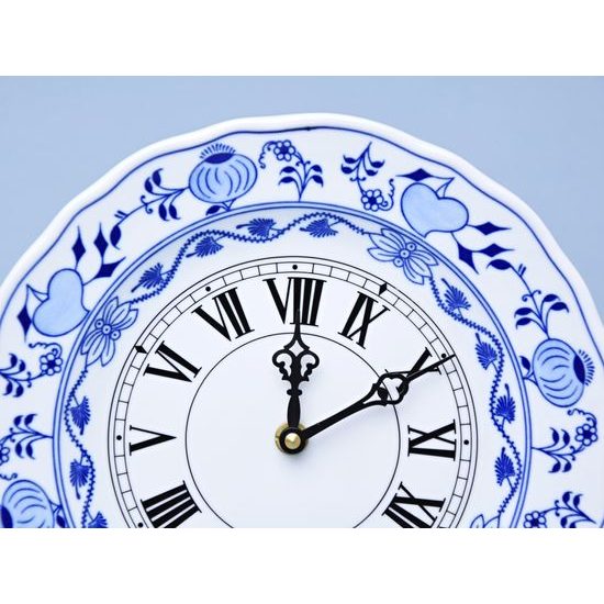 Clock wall 24 cm + Clockwork, Original Blue Onion Pattern