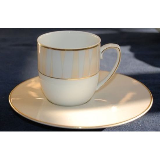 Coffee cup and saucer 0,21 l, Granat Marsala 3732, Tettau Porcelain