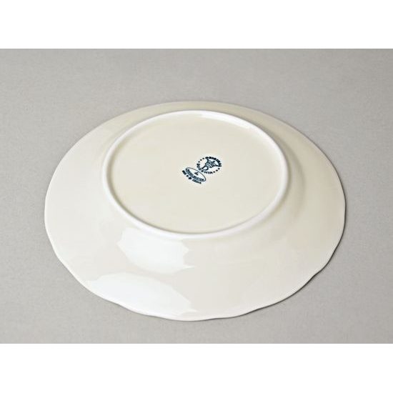 Talíř dezertní 19 cm, cibulák ECO červený na ivory, Český porcelán a.s.