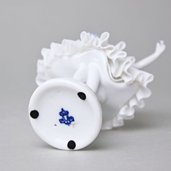 Tanečnice s krajkou (fialová) 8 x 6 x 12 cm, Kurt Steiner, Porcelánové figurky Unterweissbacher