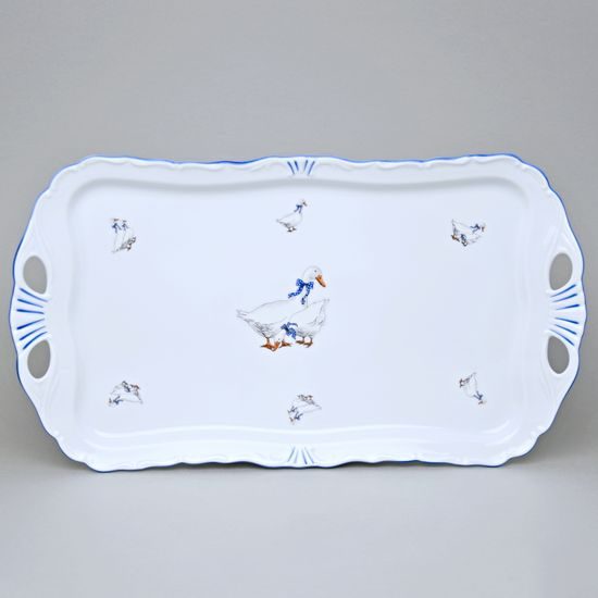 Podnos Aida 45 x 25 cm, Český porcelán a.s., husy