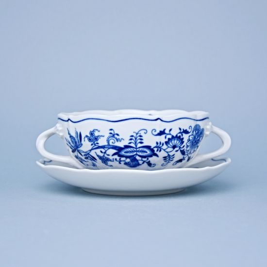 Cup and saucer soup 250 ml / 17,5 cm, Original Blue Onion Pattern, QII