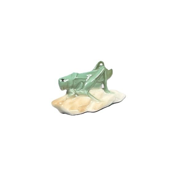 Grasshopper - small figurine 4 x 2 x 2 cm, Porzellanmanufaktur Scheibe-Alsbach