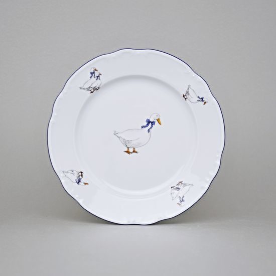 Constance husy, Talíř dezertní 19 cm, Thun 1794, karlovarský porcelán