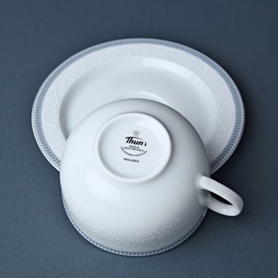 Tea cup and saucer low for tea 230 ml, Thun 1794, karlovarský porcelán, OPÁL 80446