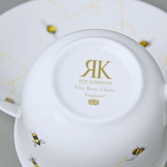 Bees: Cup 420 ml plus saucer breakfast, Roy Kirkham fien bone china