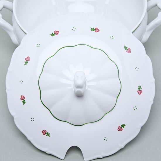Mísa polévková 2,5 l, Verona červené kvítí + zelená, G. Benedikt 1882