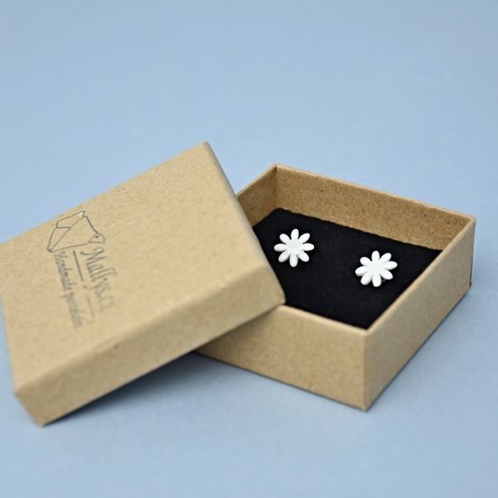 Earrings: Daisy 1 cm, Porcelain Jewels Studio Mallys